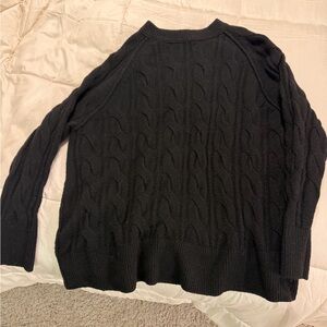Aerie Black Cable Knit Sweater